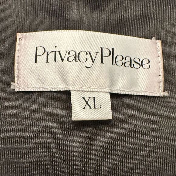 Privacy Please Revolve Hartford Metallic Ribbed Stripe Black Bodysuit Size XL - Picture 4 of 5